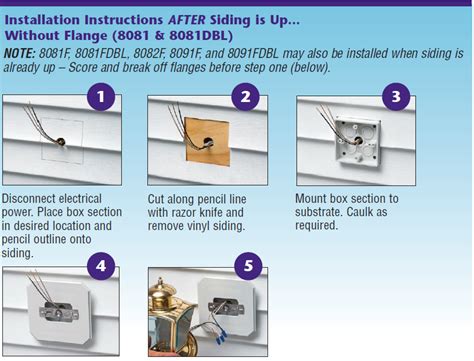 install junction box vinyl siding|lighting outlet junction box installation.